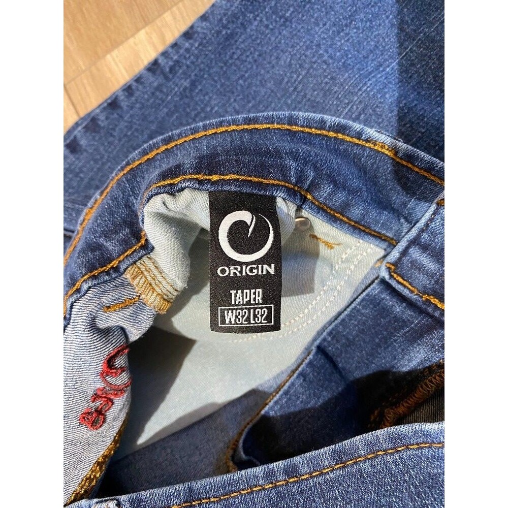 Origin Delta68 Mens 32X32 Tapered Relaxed Dark Stretch Jeans USA Made - Picture 5 of 12